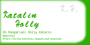 katalin holly business card